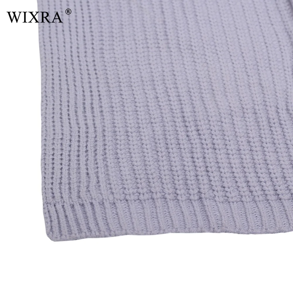 Женский вязаный кардиган с капюшоном Wixra свободный свитер длинными рукавами и