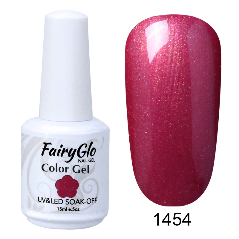 FairyGlo флуоресцентный неоновый УФ-гель для ногтей Дизайн ногтей гель лак замачиваемый Vernis полуперманентный лак для ногтей 15 мл - Цвет: 1454