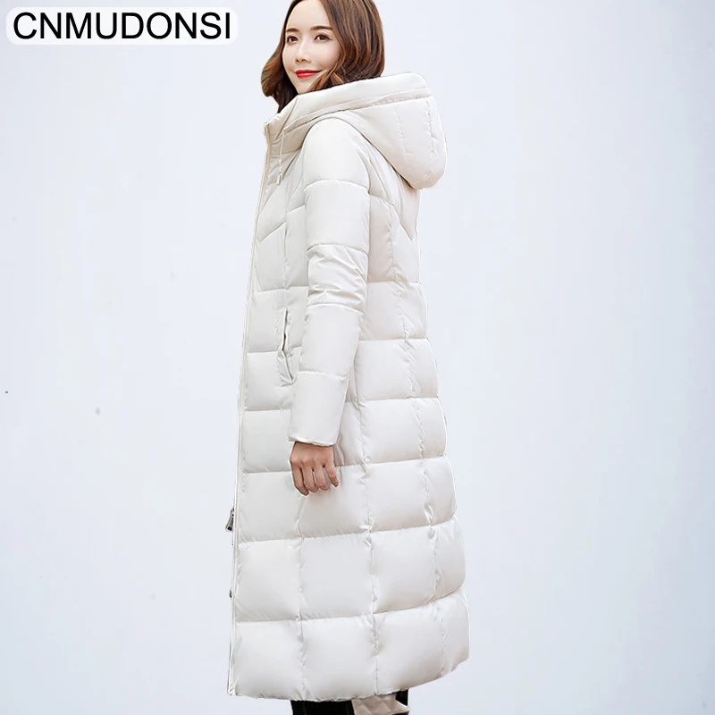 Новинка 2020 модная женская зимняя куртка с меховым воротником плотное теплое