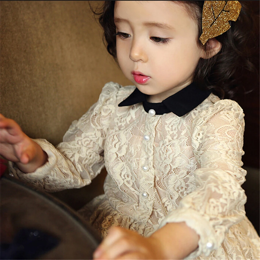 Одежда для малышей девочки дети праздничная одежда Фея Кружево цветочные