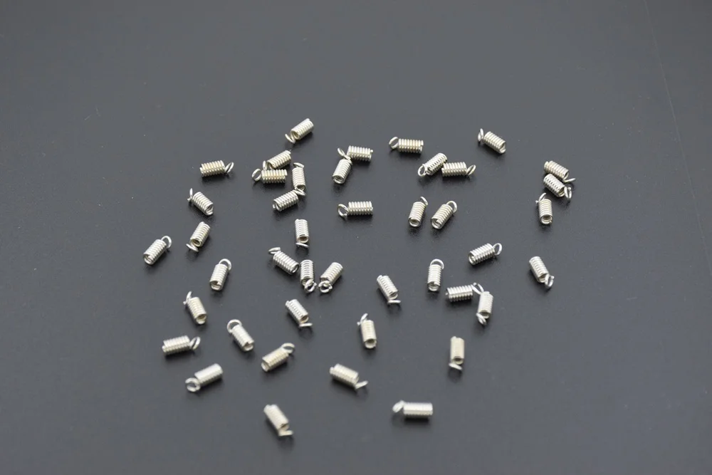 Бесплатная доставка 200 шт. металлические зажимы для концов шнура пружинные