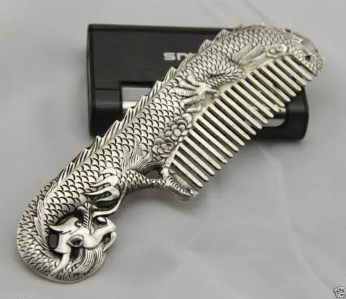 Старинные коллекционные вещи оформлен из Miao серебра ручная работа резной дракон