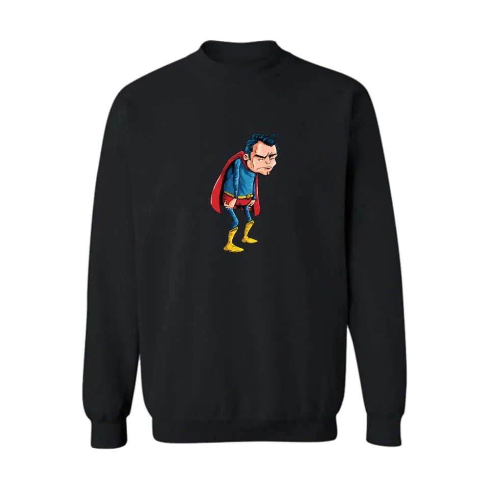 Superman VS Batman Black Harajuku Sweatshirt in Super Saiyan Autumn Winter Outerwear Couples Cloths XXS-XXXXL Pullovers | Мужская одежда