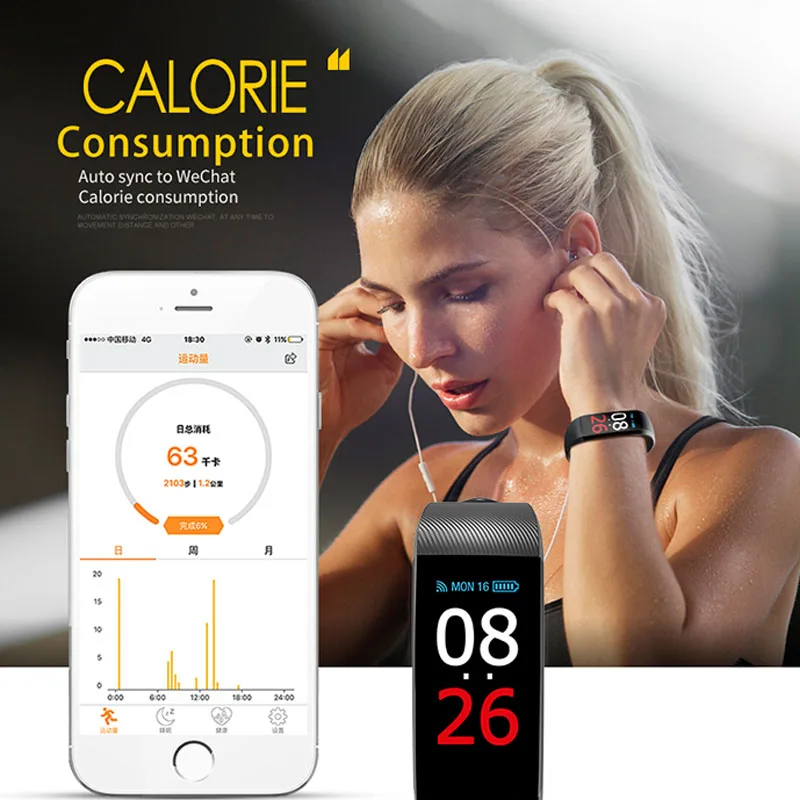 2018 новейшая мода водонепроницаемые спортивные часы Wearheart Rate Monitor температурный