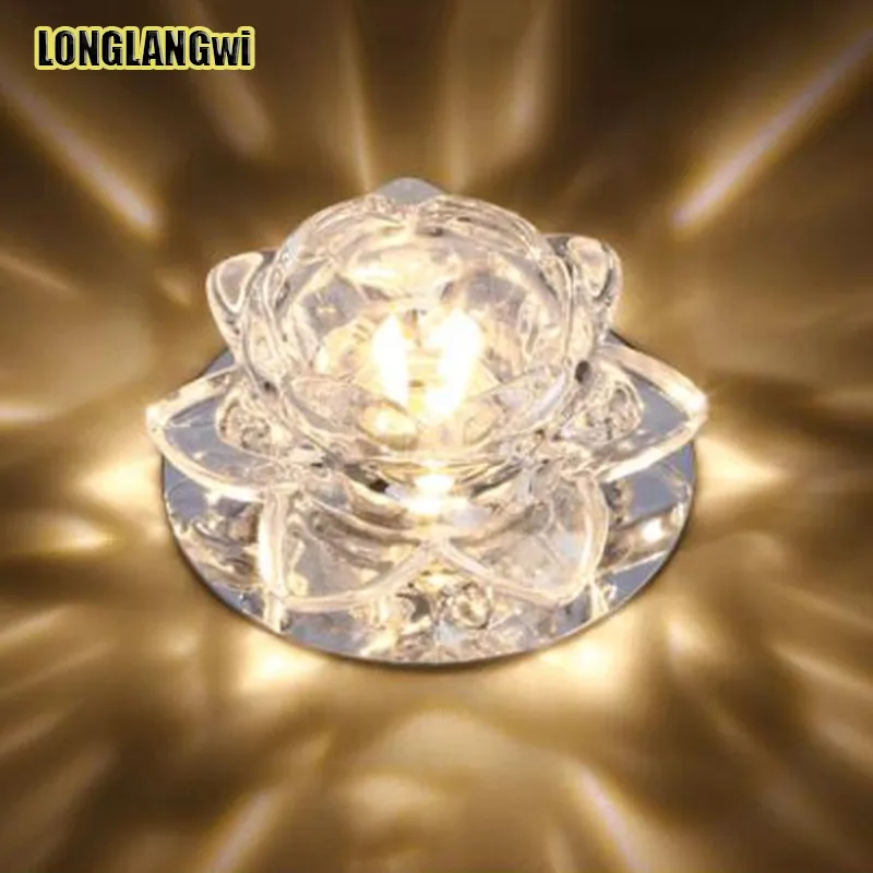 Светодиодный потолочный светильник Mordern с кристаллами для коридора|lotus ceiling