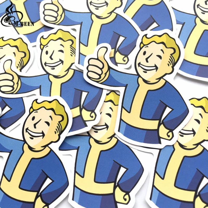 50 шт./лот Fallout Game Comic Part 1 ПВХ Милые Мультяшные наклейки для чемодана скейтборда