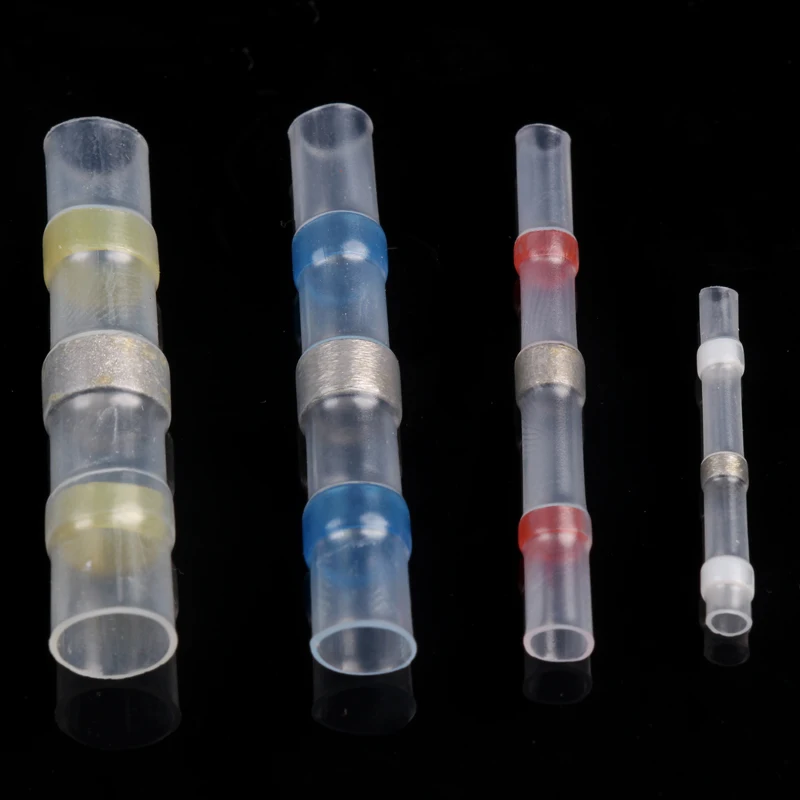 100 шт. водонепроницаемые термоусадочные стыковые соединители для