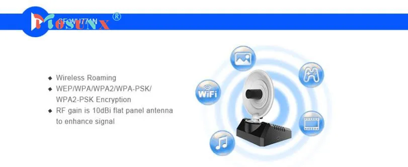Mosunx USB высокой мощности WiFi беспроводной адаптер 300 Мбит/с радар с высоким коэффициентом усиления w/антенна Прямая поставка 17oct14