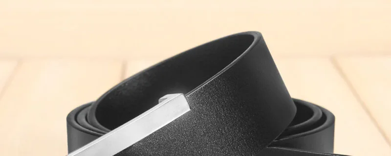 CUKUP Brand Luxury Top Quality Cowskin Cowhide Leather Belt for Men Male Stainless Steel Slide Buckle Men's Belts LUCK771