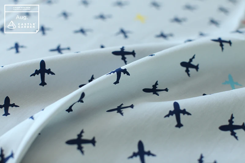 100% хлопок комфортный комплект постельного белья с принтом в виде самолета летняя