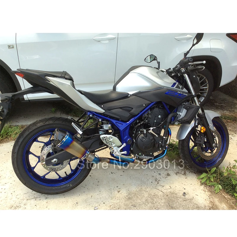 Для Yamaha MT 03 YZF R3 R25 2014 2015 2016 мотоцикл глушитель средняя труба полная система
