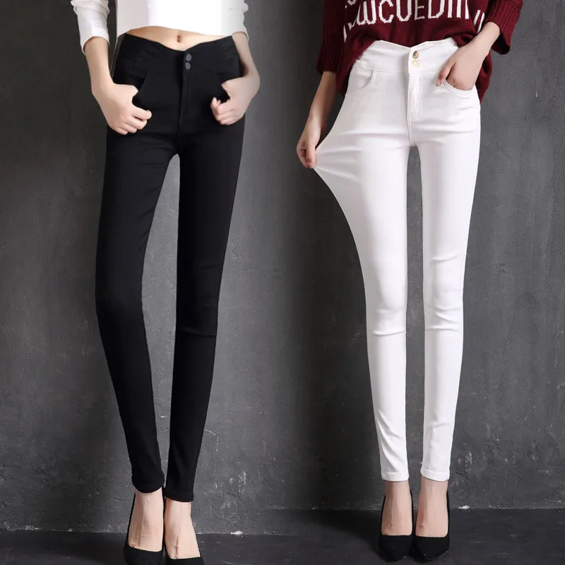 2017 Весна и осень модная повседневная сексуальная высокая талия туго тонкие