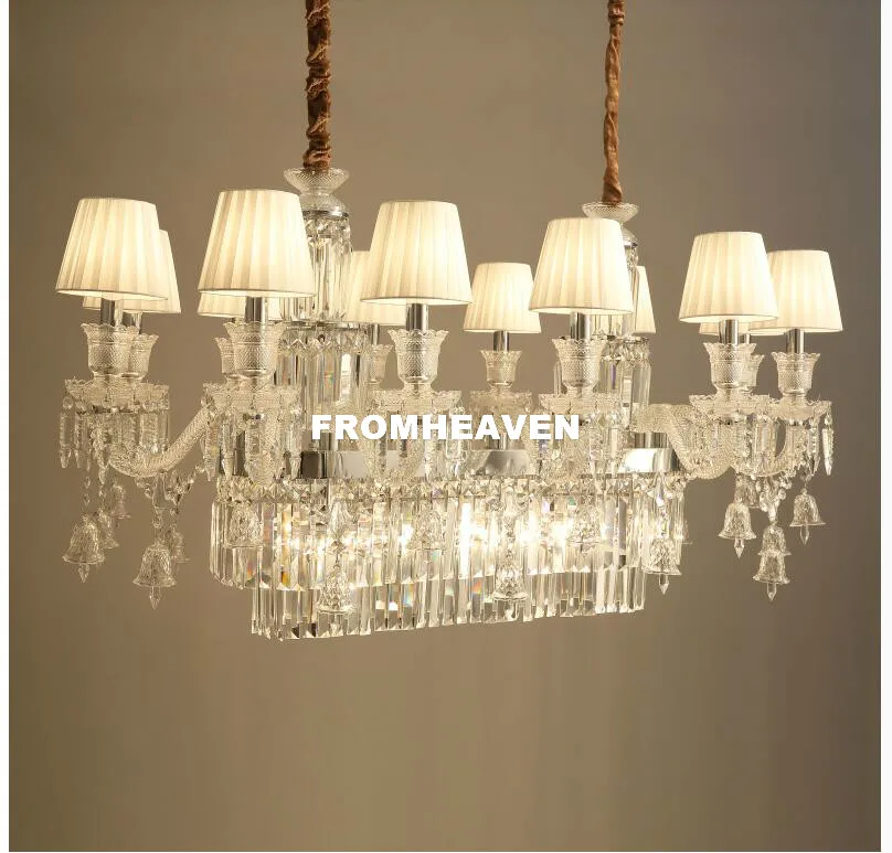 Бесплатная доставка хрустальная люстра ясное подвесное Освещение Современный