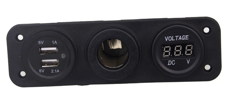 Auto USB Автомобильное Авто-прикуриватели разъем ATV мотоцикл usb Авто-прикуриватели Гнездо Адаптера Сплиттер Напряжение диагностировать Дисплей