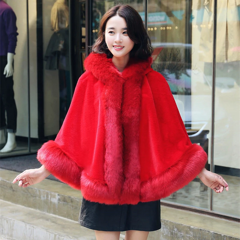 Autumn Winter Women Big size Long sleeves Mink rabbit hair Faux fur Coats New Fashion Warm Thicken Pockets Female Outwear C 626 | Женская