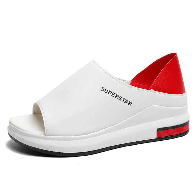 Женская обувь Летние босоножки на танкетке повседневные женские сандалии