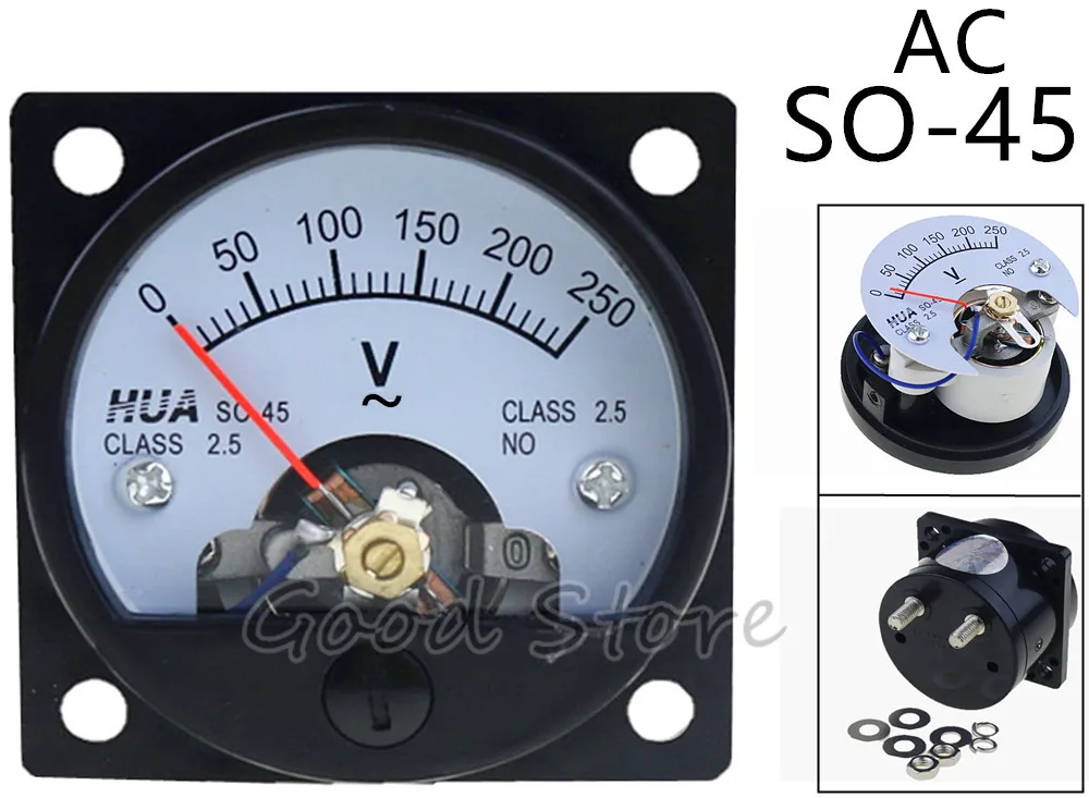 SO 45 AC 150V 250V 300V 450V 500V класс 750 вольтметр с винтовым креплением|Измерители