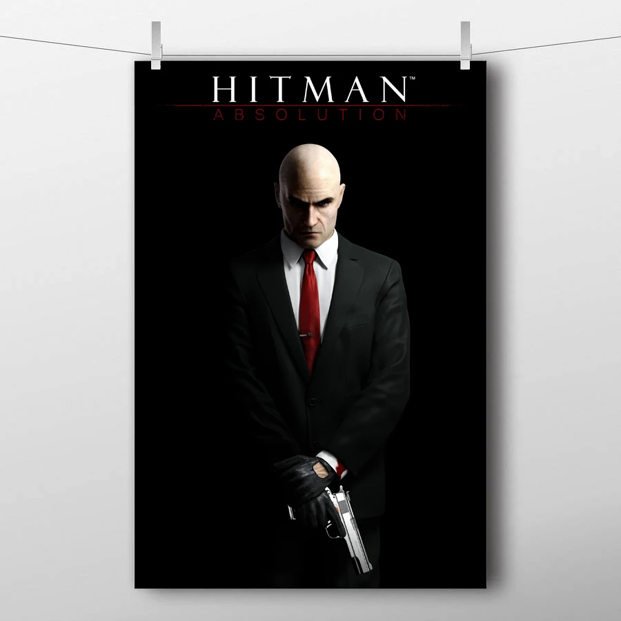 Game Poster and Prints Hitman Absolution Wall Picture Canvas Art Solid Wood Scrolls Painting For Living Room Decor | Дом и сад