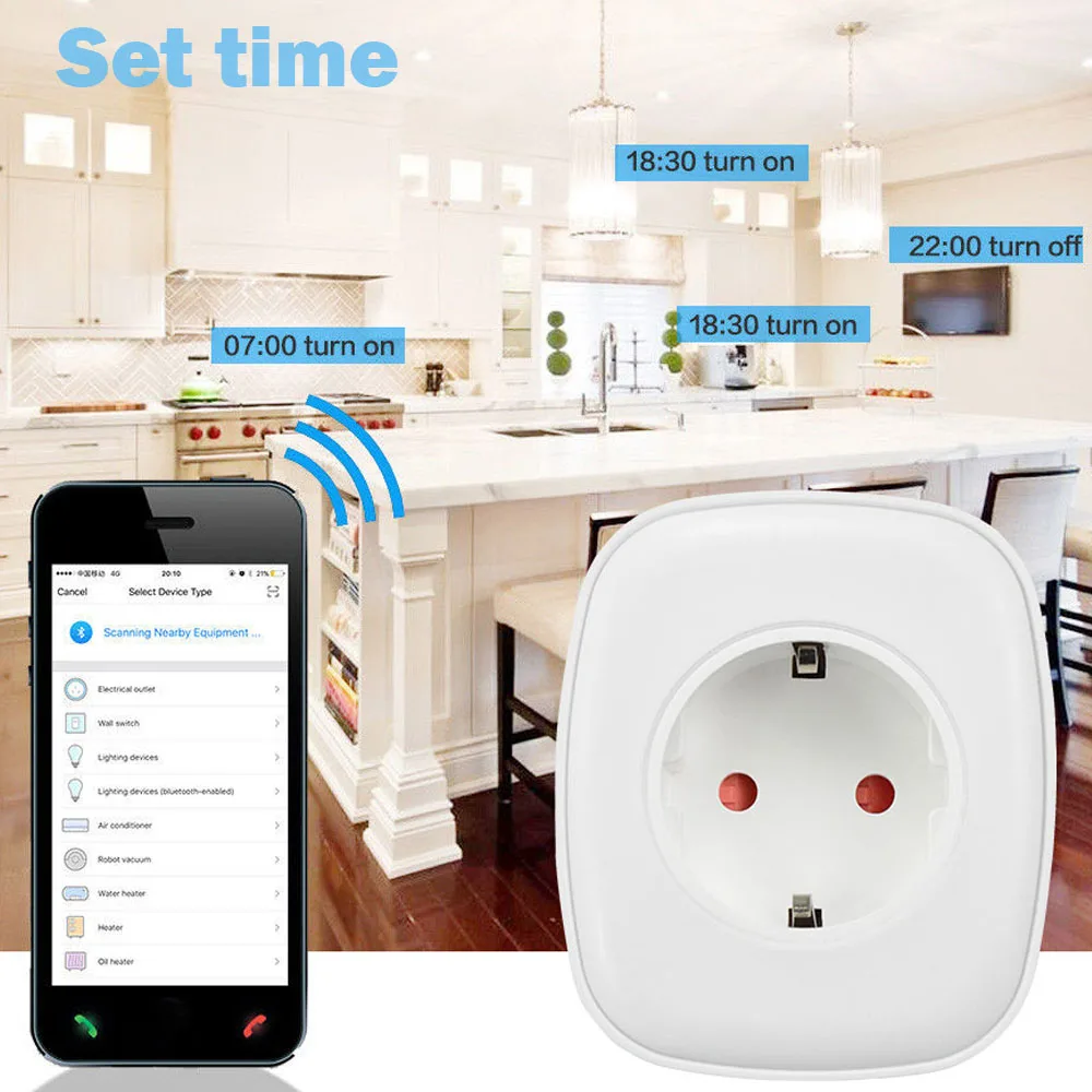 Умная розетка Timethinker Wi Fi Разъем AU UK US EU для Alexa Google Home Automation приложение голосового