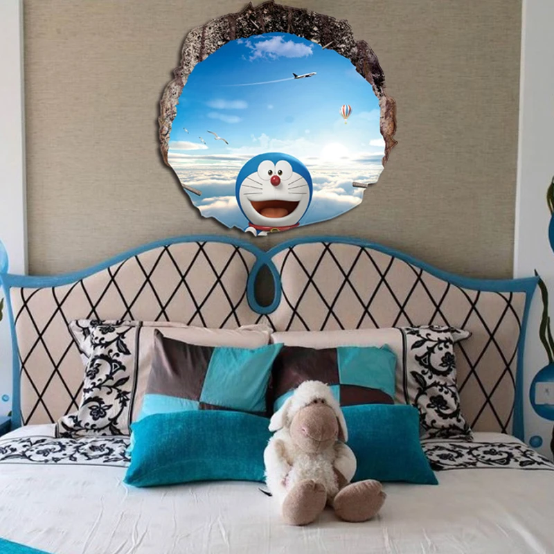 Doraemon настенный плакат водонепроницаемый пол C hildren спальня гостиная задний план бумага наклейки для гостиной Дети