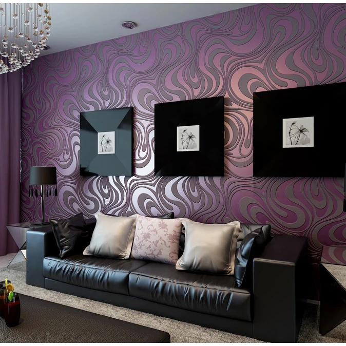 Оптовая продажа 3d фон нетканый настенный бумажный Золотой Полосатый для