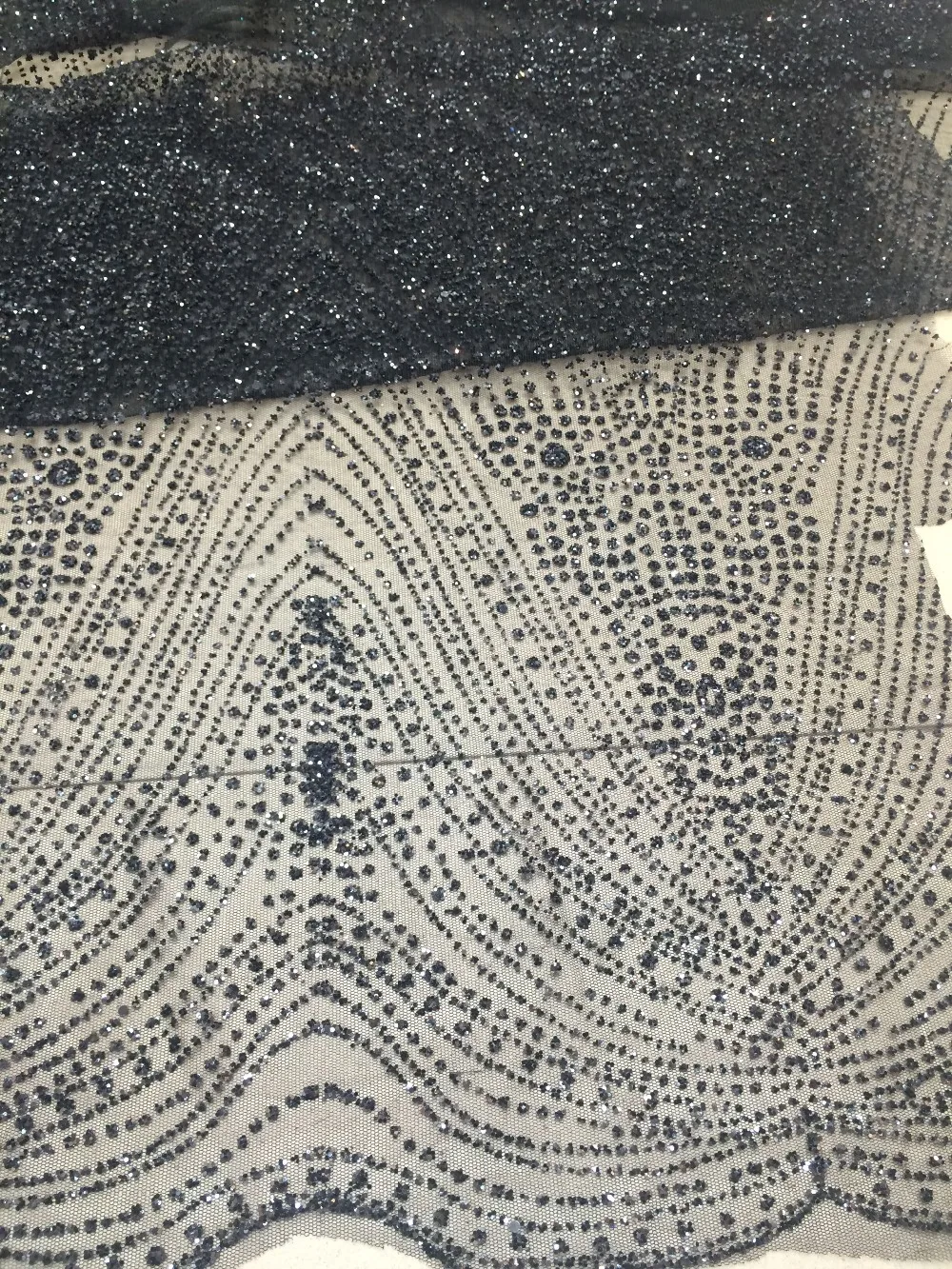 Супер качество 5 ярдов/партия черная блестящая кружевная ткань cici-52721-2 вышитое