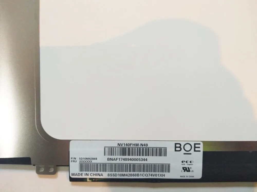 Для Boe NV140FHM N49 для Lenovo fru 5D10M42868 матовый светодиодный дисплей FHD 1080P IPS eDP 30 контактов