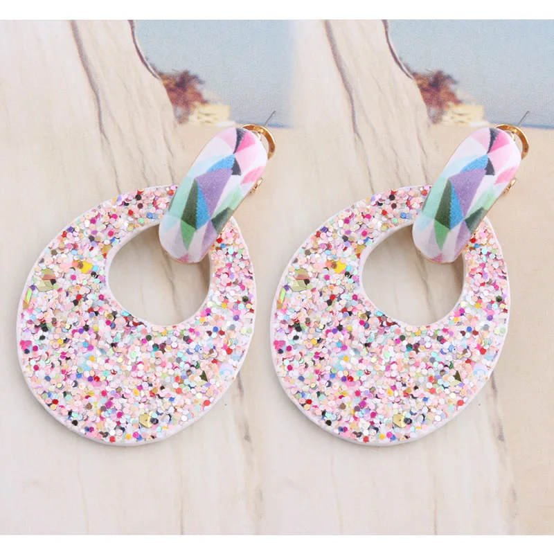 Большие серьги NeeFu WoFu кожаные аксессуары С Рисунком Тигра длинные леопардовые