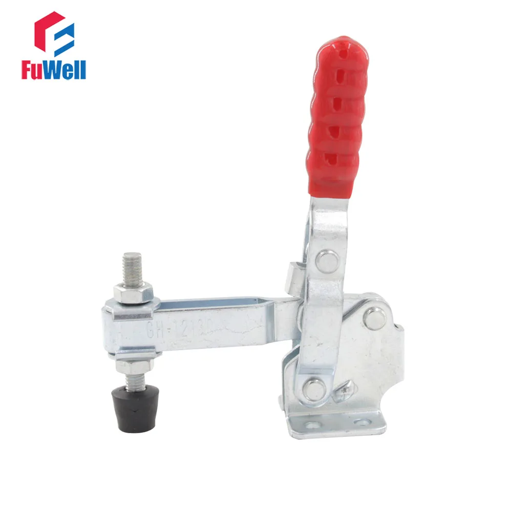 

GH-12130 227kg Capacity Hand Tool Toggle Clamp Metal Flanged Base Straight Handle Toggle Clamping Latch