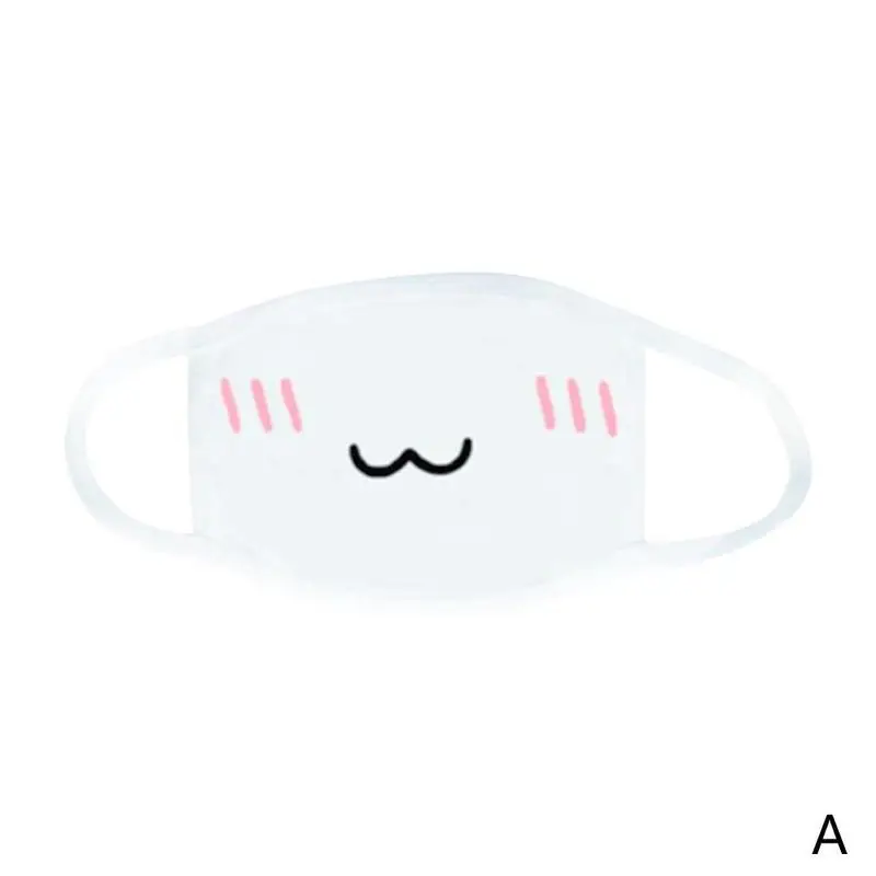 A 1 шт. модная Милая противопылевая маска Kpop хлопковая маска для губ Emotiction Masque Kpop Masks аниме мультфильм рот Муфельная маска для лица - Цвет: A