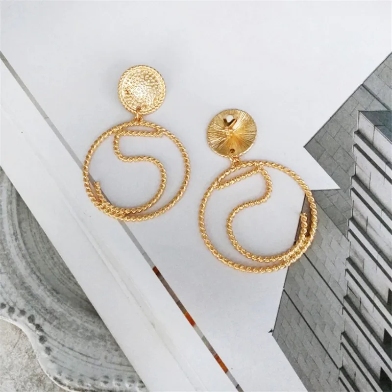 Clip Earrings Yesucan, геометрические круглые клипсы, серьги с цифрой 5, серьги для невесты, свадебные ювелирные изделия, роскошный клип, серьги с большими буквами, без пирсинга, клипсы для ушей - Окраска металла: Clip Earrings