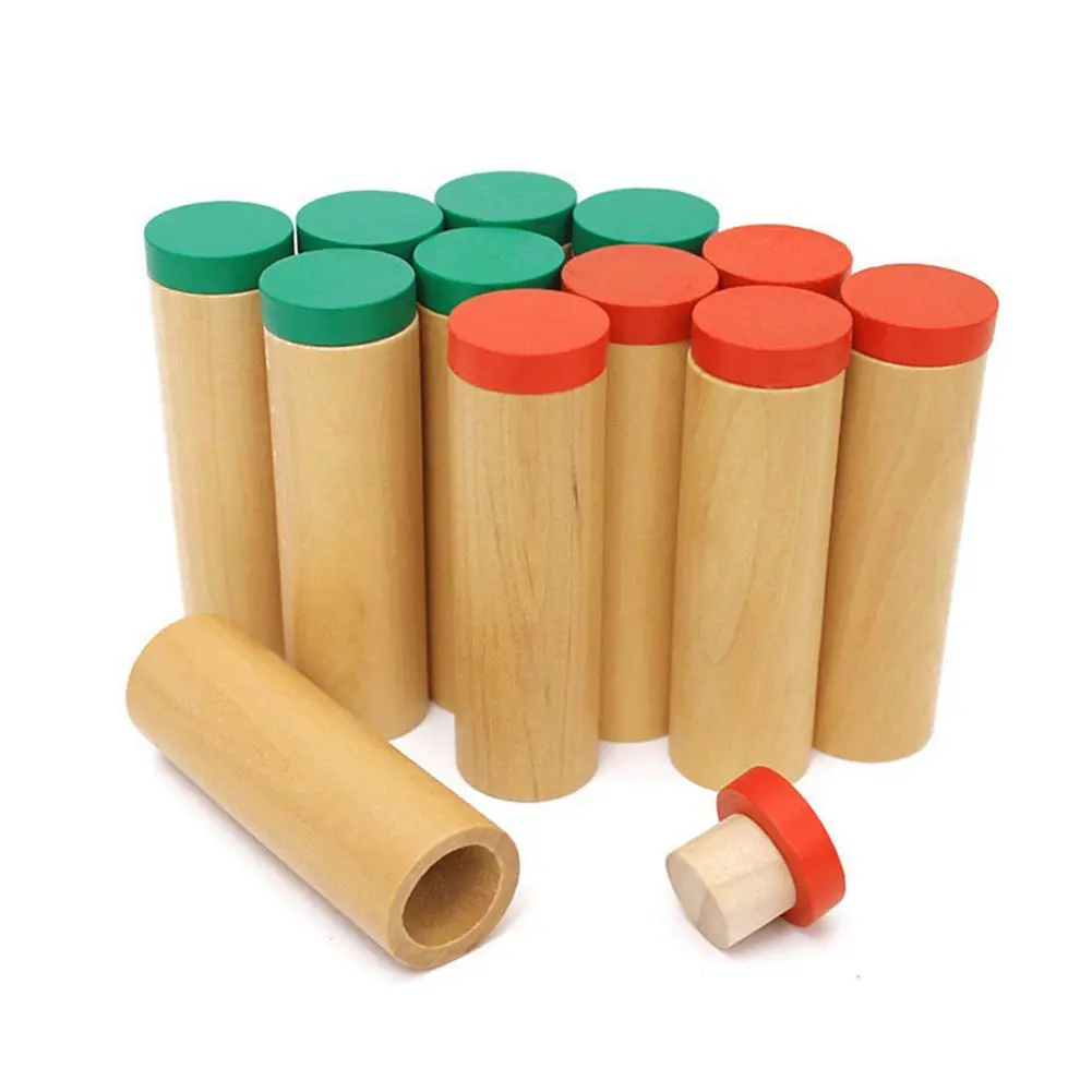 LCLL из древесного пластика montessori sensorial слуховой Материал контейнер держатель микрофона звук цилиндр