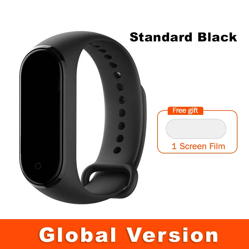 Глобальная версия опционально Xiaomi Mi Band 4 умный Браслет Пульс фитнес 135 мАч цветной экран Bluetooth 5,0 водонепроницаемый - Цвет: Global Mi Band 4