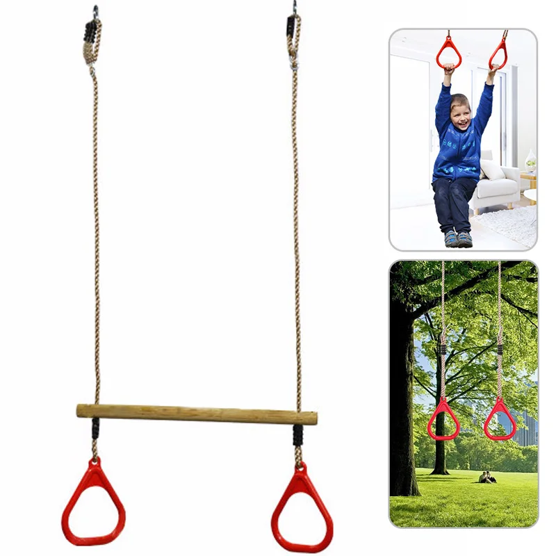 Крытые и уличные Детские Кольца для гимнастики качели оборудование