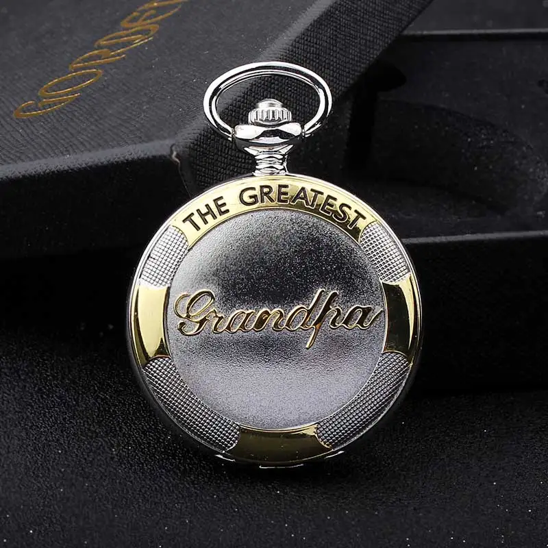 Роскошные Кварцевые золотые серебряные карманные часы ожерелье с коробкой Самый