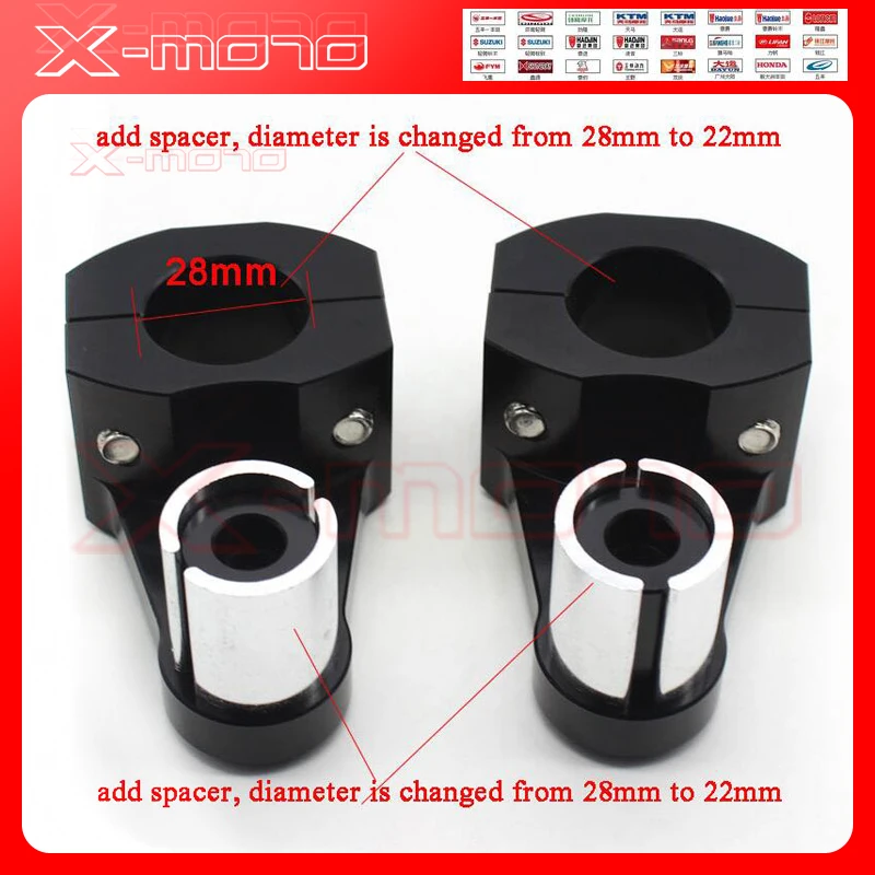 Черный/серебристый Универсальный анодированный 2 дюймовый Поворотный руль