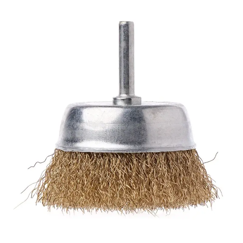 1 стая проволочная щетка диаметр хвостовика 6 мм плоская стальная проволока