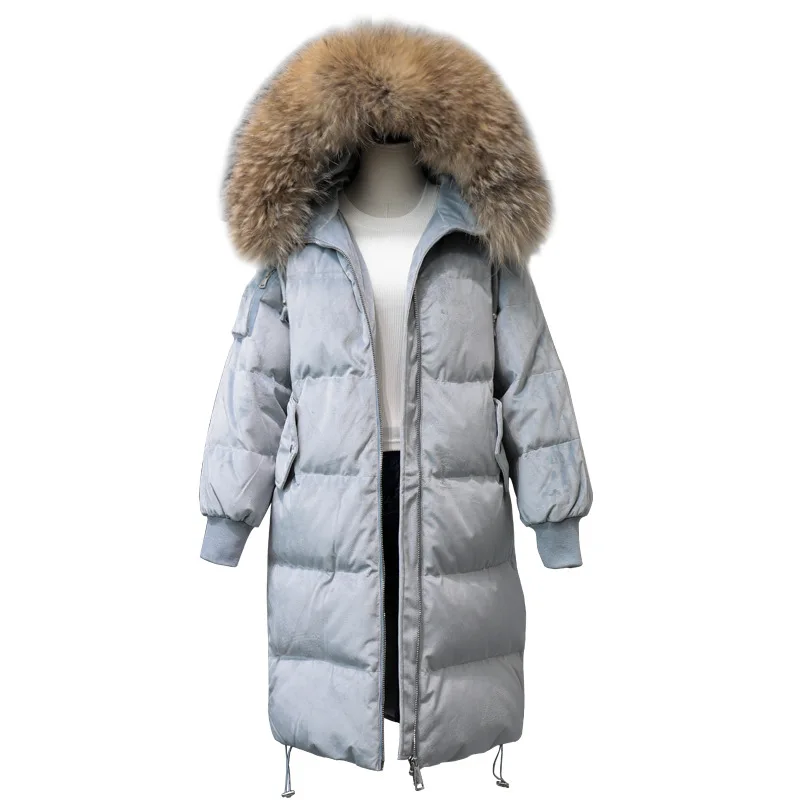 (TopFurMall) осенне зимняя женская парка пуховые пальто натуральная толстовка с мехом