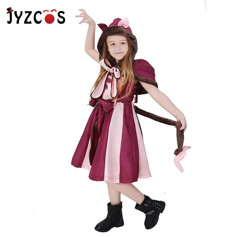 JYZCOS Алиса в стране чудес костюм фиолетовый Чеширский кот для детей вечерние