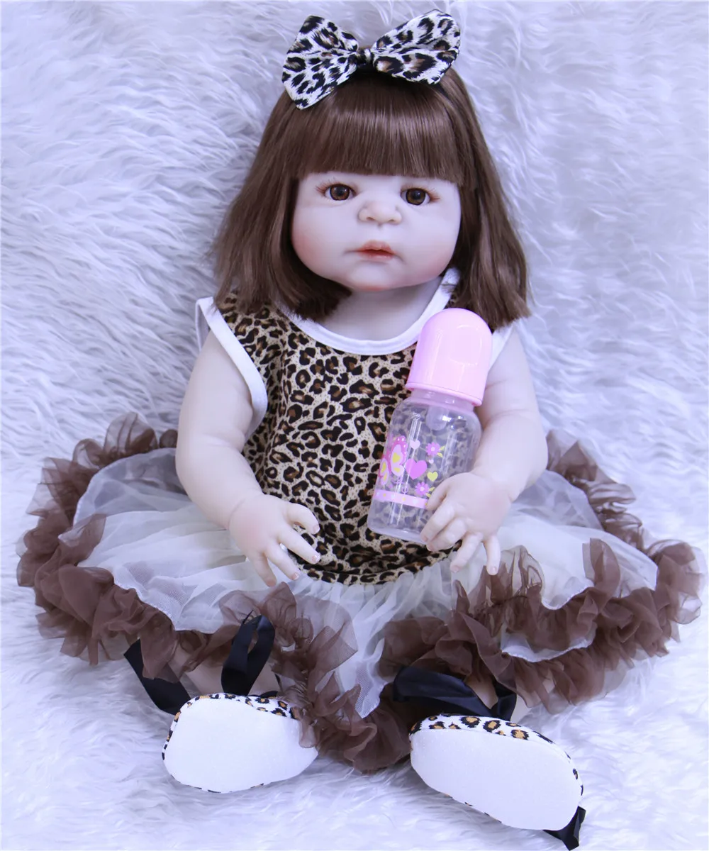 Npk dolls reborn silicone baby girl 23 &quotреалистичные поддельные силиконовые куклы для