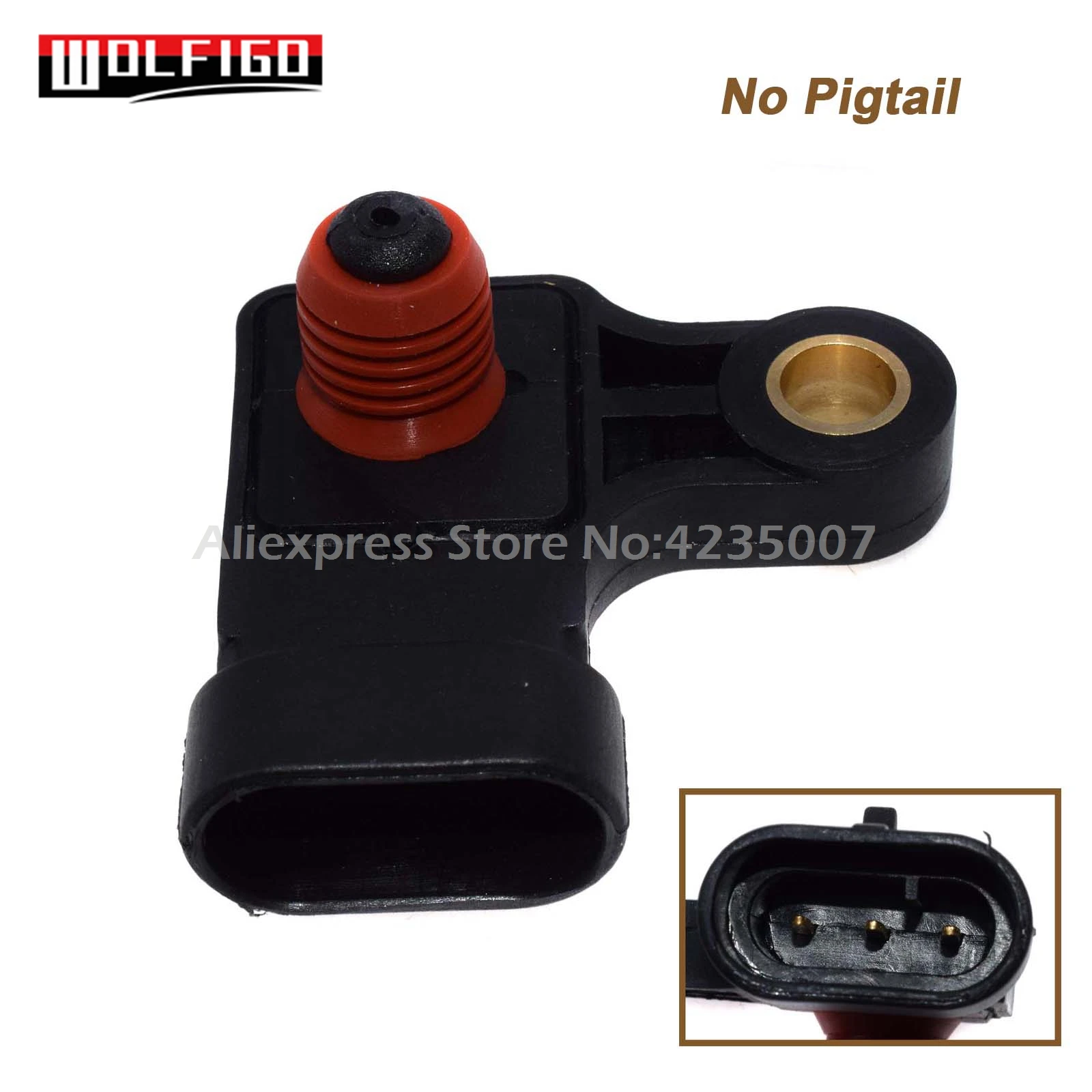 Sensor no Pigtail WOLFIGO 96330547 коллектор абсолютного давления Карта датчик w/or w/o разъем косички жгут для Chevrolet Aveo Aveo5 Daewoo Kalos - Цвет: Sensor no Pigtail
