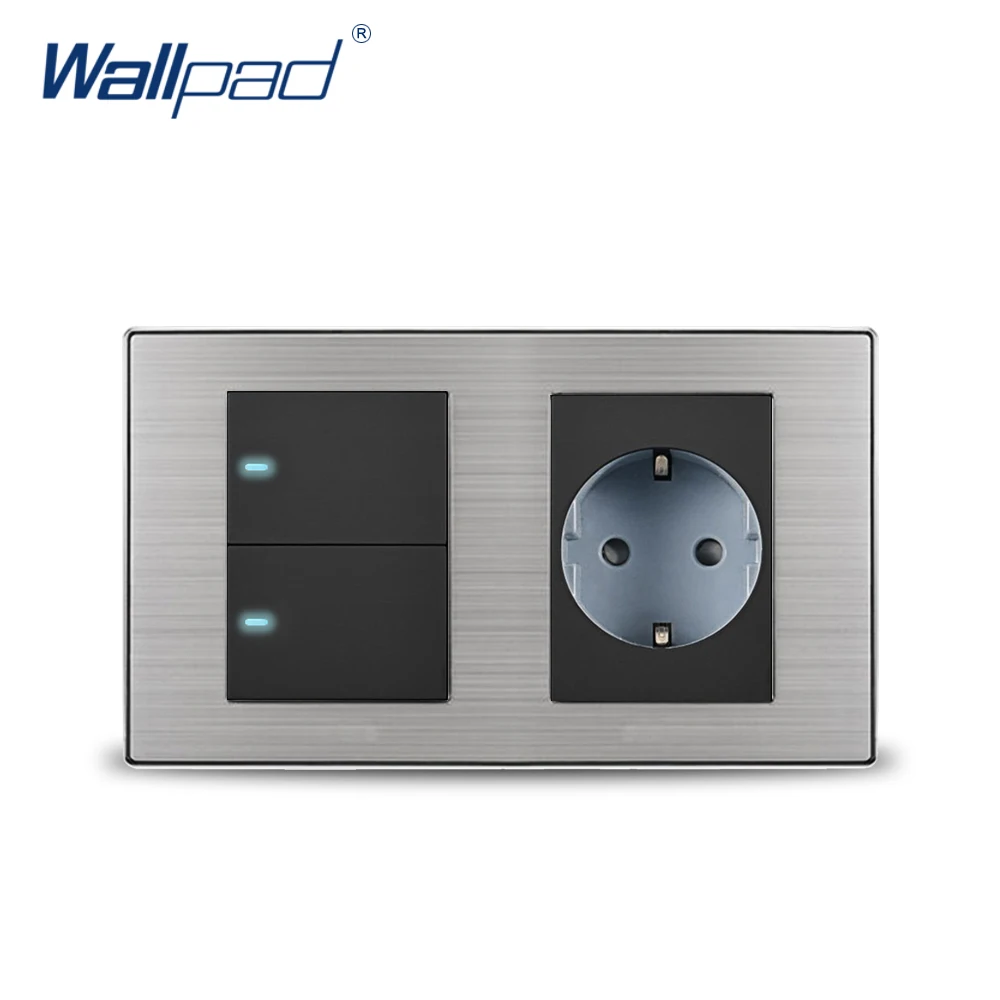 2019 настенный двухпозиционный выключатель Wallpad с европейской и немецкой