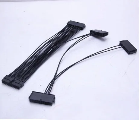 ATX 24Pin Quad 4 PSU питание стартер адаптер материнской платы кабель 18AWG провода для BTC