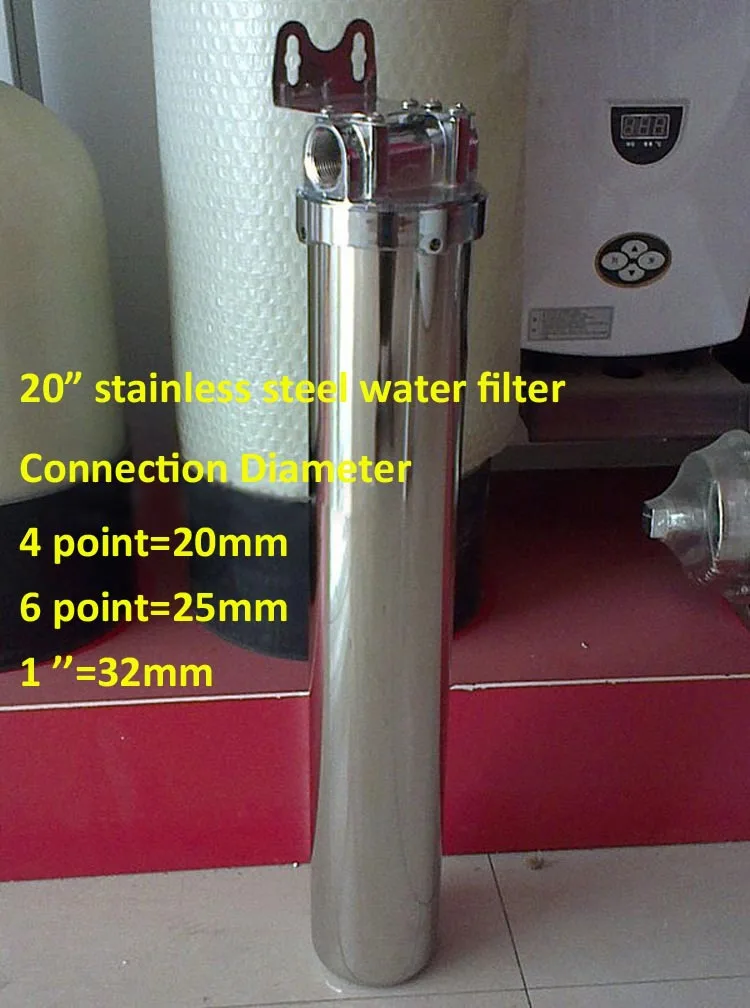 

20 "фильтр для воды/очиститель небольшой Картридж из нержавеющей стали корпус фильтра 1" NPT для бытовой питьевой кран ливня