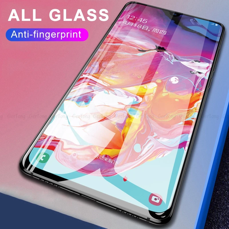 Защитное стекло для экрана и объектива камеры Samsung Galaxy A70 2 в 1|Защитные стёкла