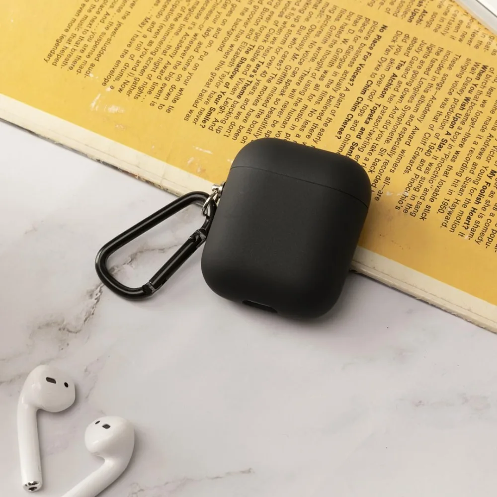 Оригинальный чехол для наушников xiaomi mijia Apple AirPods простой в зарядке силиконовый