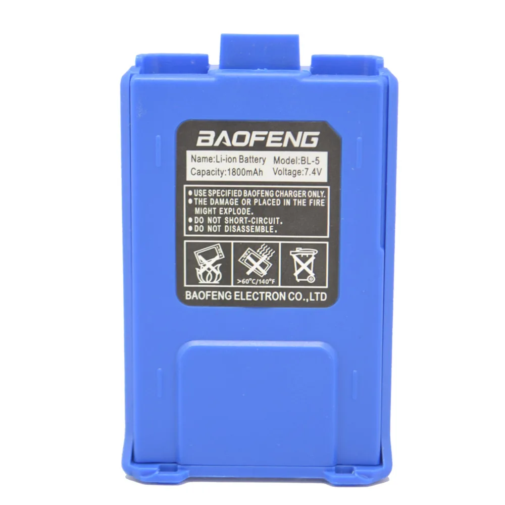 Аккумулятор Baofeng UV5R 7 4 В/1800 мАч перезаряжаемая батарея для двухсторонней