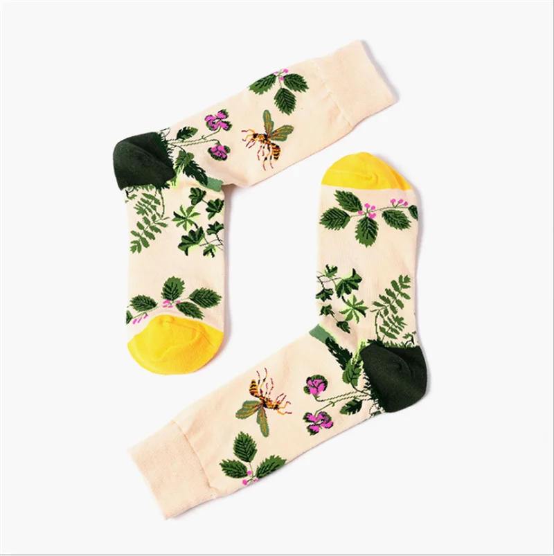 

CRAZY FLY Fashion Happy Socks Cotton Hip Hop Dress Crew Long Socks Men Women British Style Colorful Harajuku Funny Socks 2019
