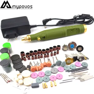 Мини-Электрическая дрель с переменной скоростью, шлифовальный станок с гравировальными принадлежностями, вращающийся инструмент Dremel + аксессуары 161 шт.