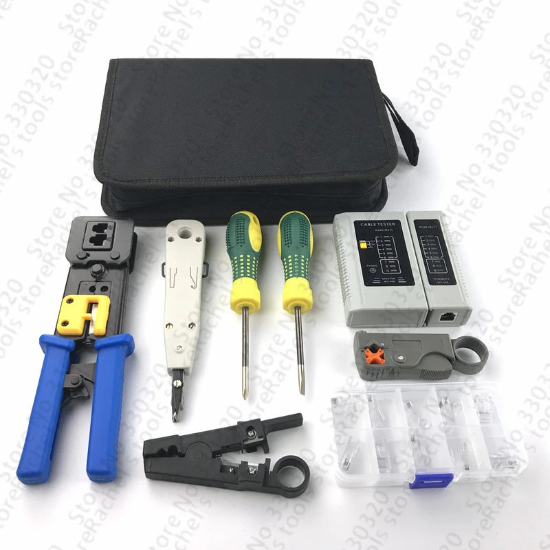 8 шт./компл. портативный RJ45 6P 8P пирсинг Кристалл головка обжимной ПК LAN Сетевой